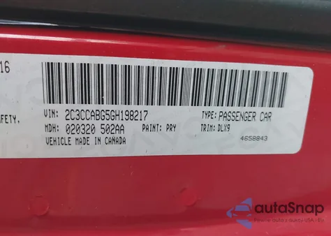 2016 Chrysler 300 300S from USA, damaged, VIN 2C3CCABG5GH198217